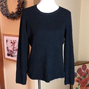 Vintage LORD & TAYLOR Size Large 100% Cashmere Black Scoopneck